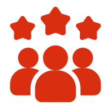 People and stars graphic