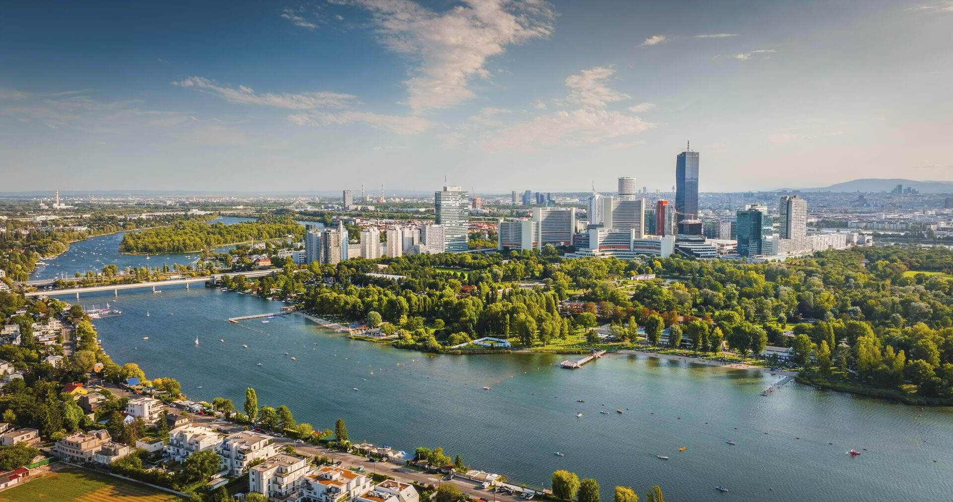 Aerial view of urban landscape