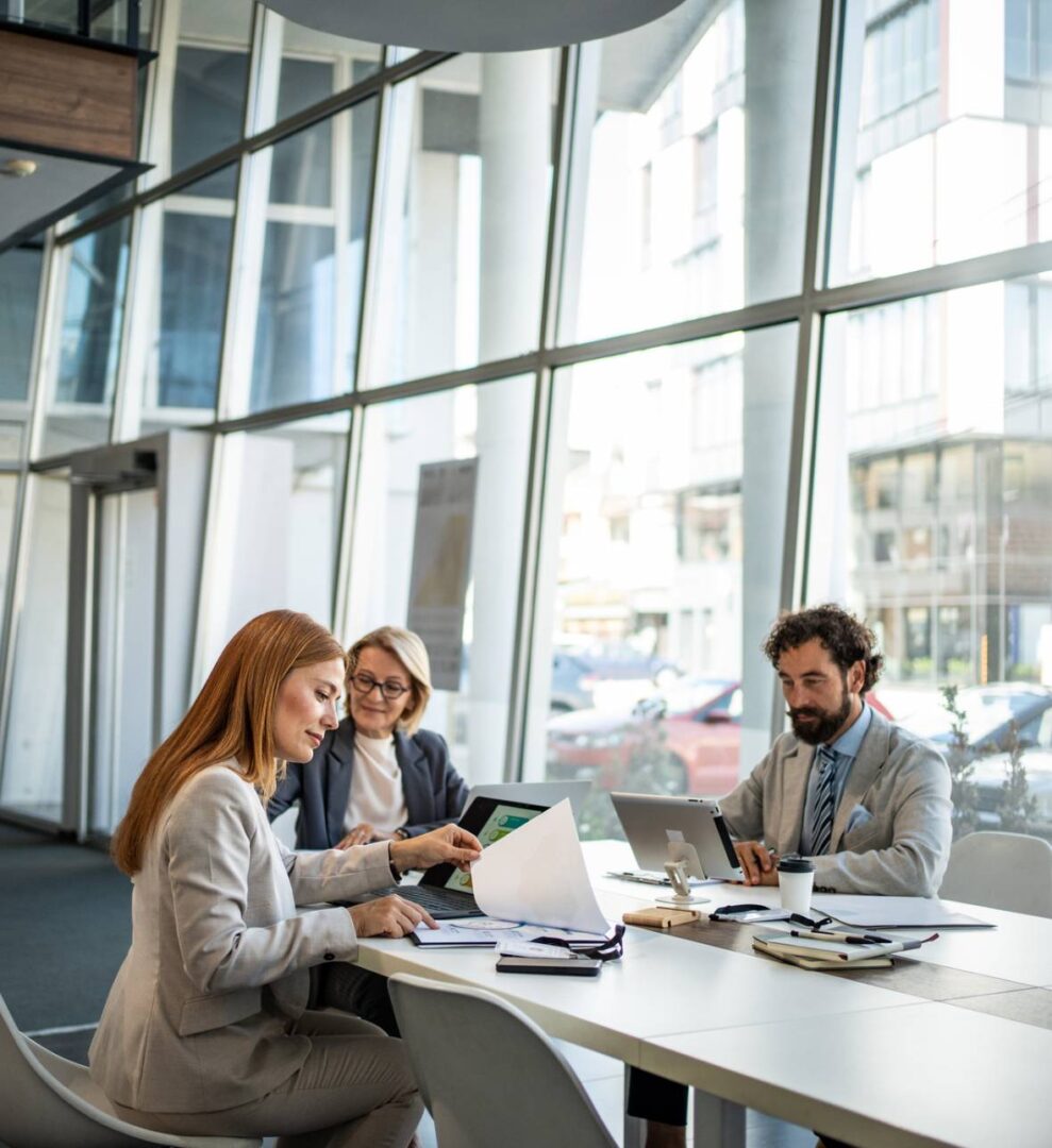 Business meeting in modern office